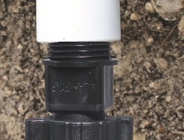 Picture of 1/2" PVC to 1/2" Poly Tubing