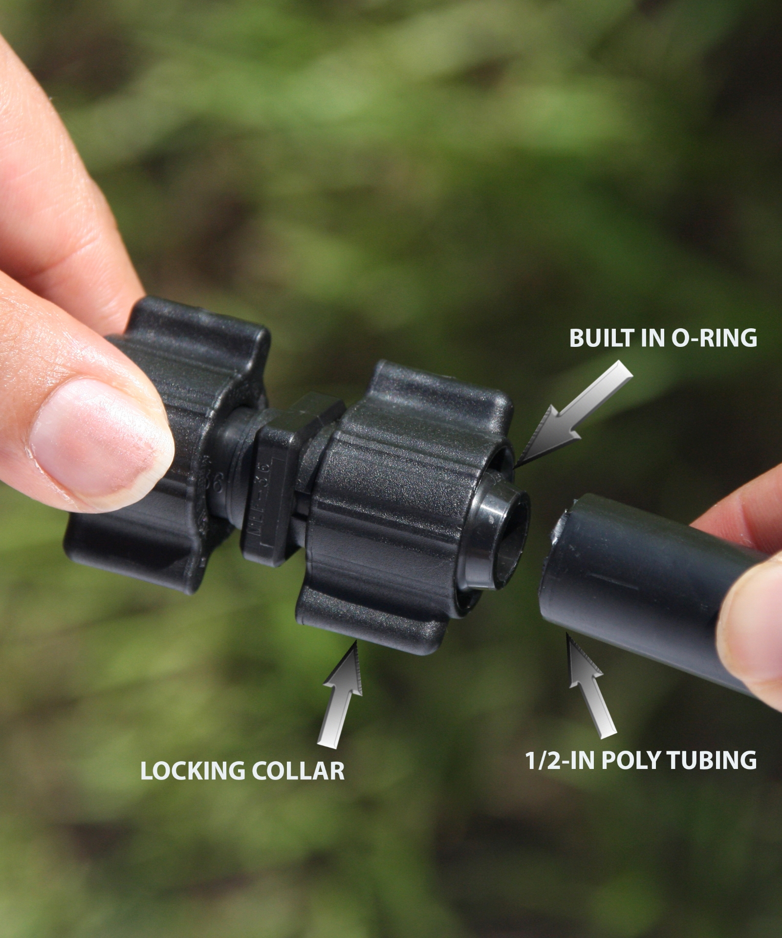 Picture of 1/2" Poly  Coupling-(QTY 100)