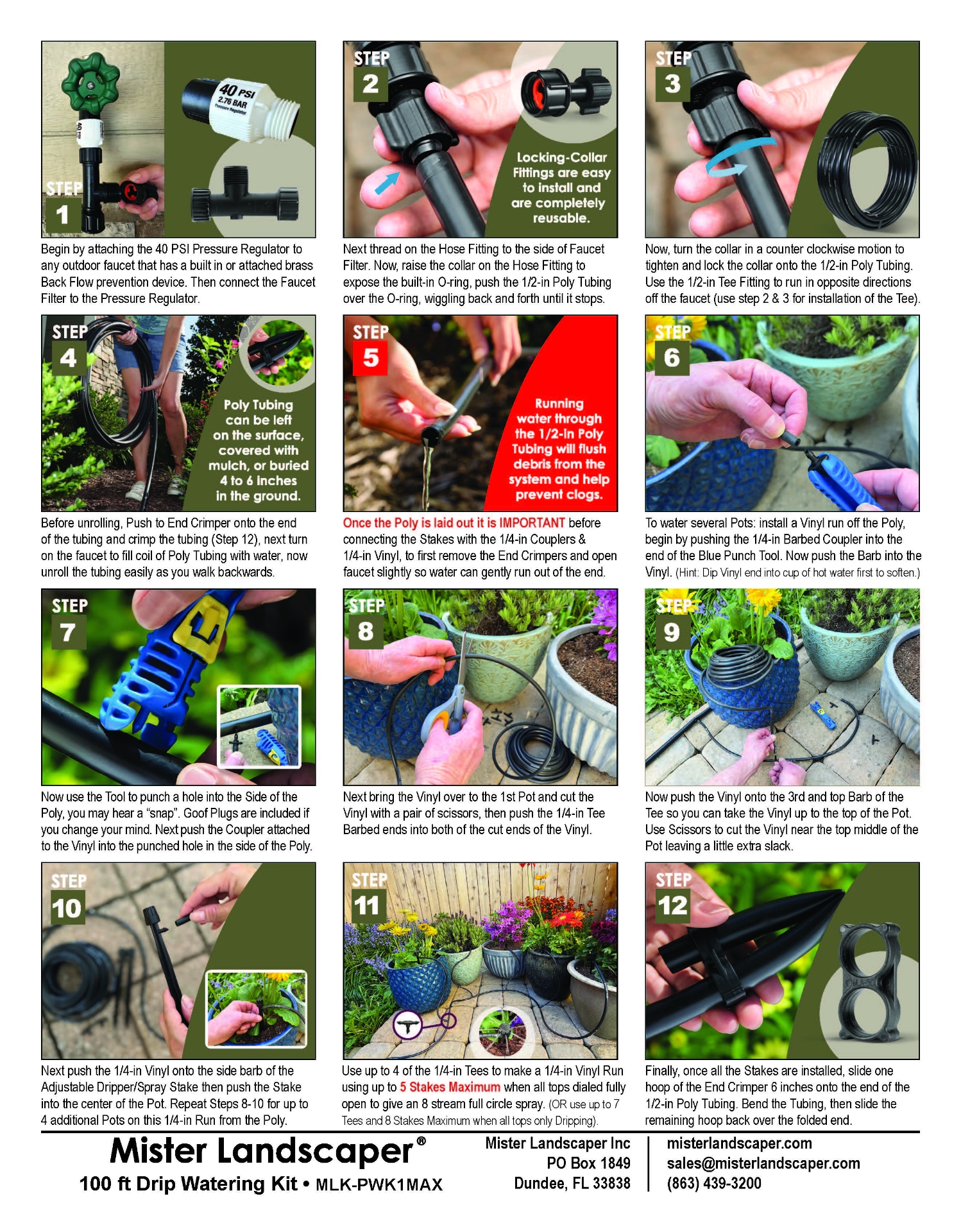 Picture of Patio & Potted Plant Drip Kit w/30 ADJ Drip/Spray Stakes