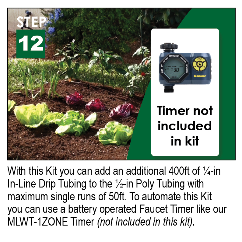 Picture of Vegetable Garden Drip Kit-12 in Spacing